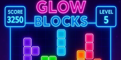 online ve ücretsiz Glow Blocks oyna
